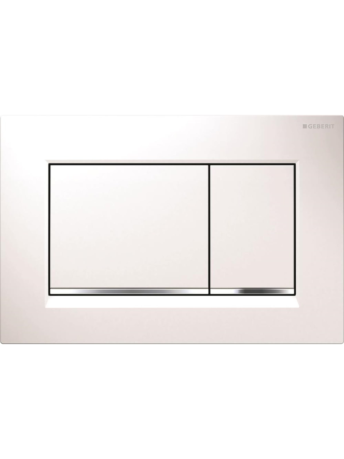 Geberit actuator plate sigma20 white/bright chrome/white