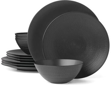 Lenox LX Collective Black 12-Piece Dinnerware Set