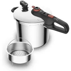 Tefal P2594401 Secure Chrono, Pfanne + Kochtopf, Rot, Silber, Schwarz