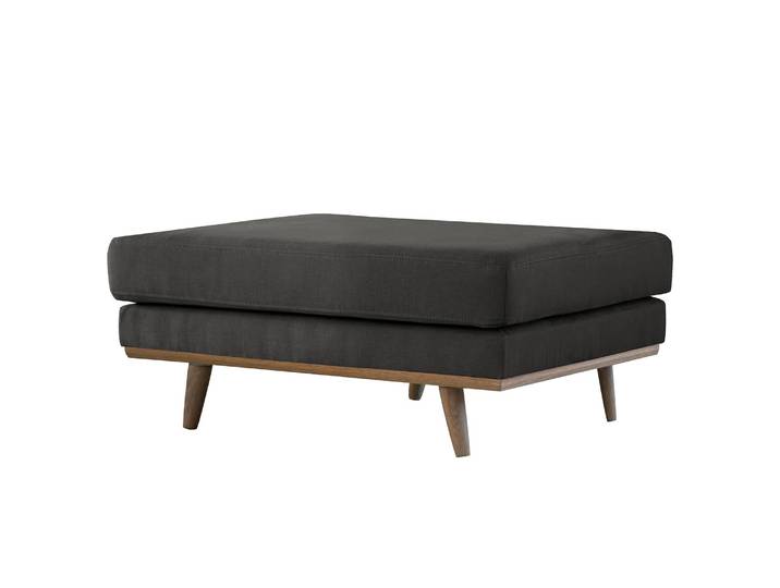 Repose-pieds capitonné 85 x 43 x 60cm Gris/Anthracite Tissu Vele: Anthracite