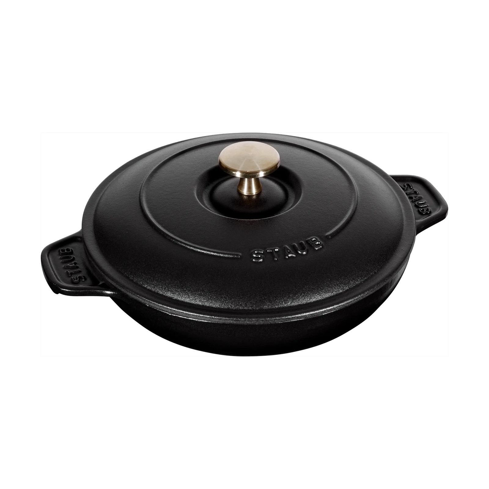 Staub ovenschaal met deksel rond Ø20 cm, 0,75 l, Zwart