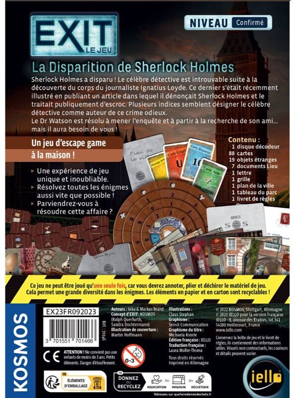 iello Exit : La Disparition de Sherlock Holmes