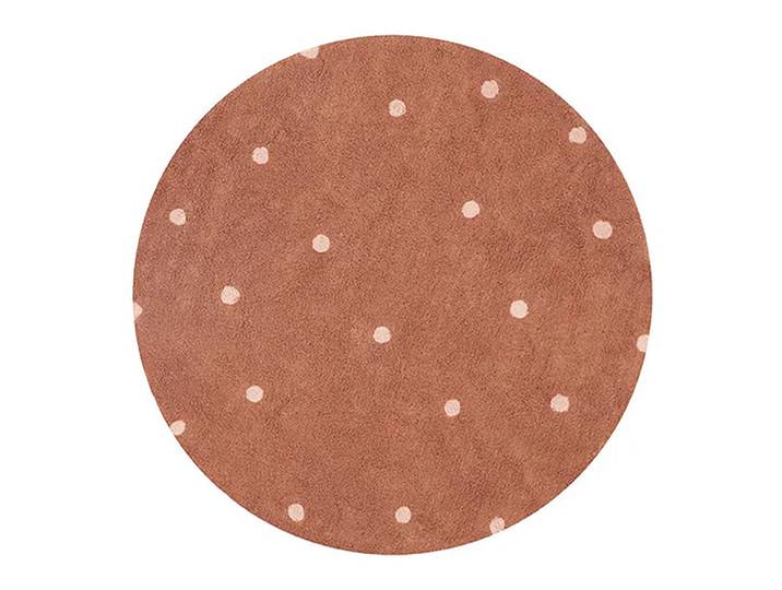 Teppich Round Dot Braun