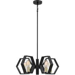 Elstead Lighting Bismarck Kronleuchter 5-flammig Schwarz