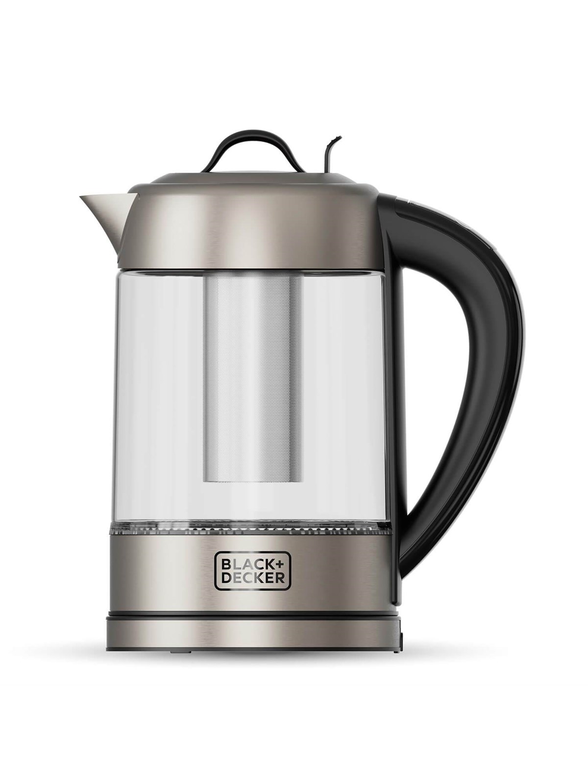 Black & Decker Wasserkocher Kettle Glass Tea Filter 1.7L - Silber - 2400 W