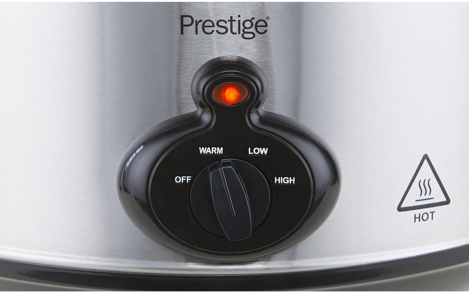Prestige Mechanical Slow Cooker 3.5L   Electric Slow Cooker   3 Heat Settings   Silver