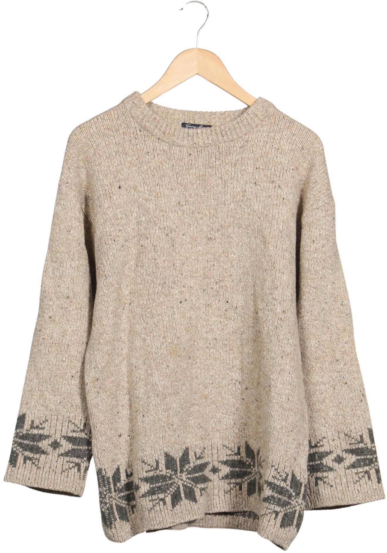 Georg Maier Herren Pullover, Beige, Gr. M, Wolle / Baumwolle / Seide - Second Hand