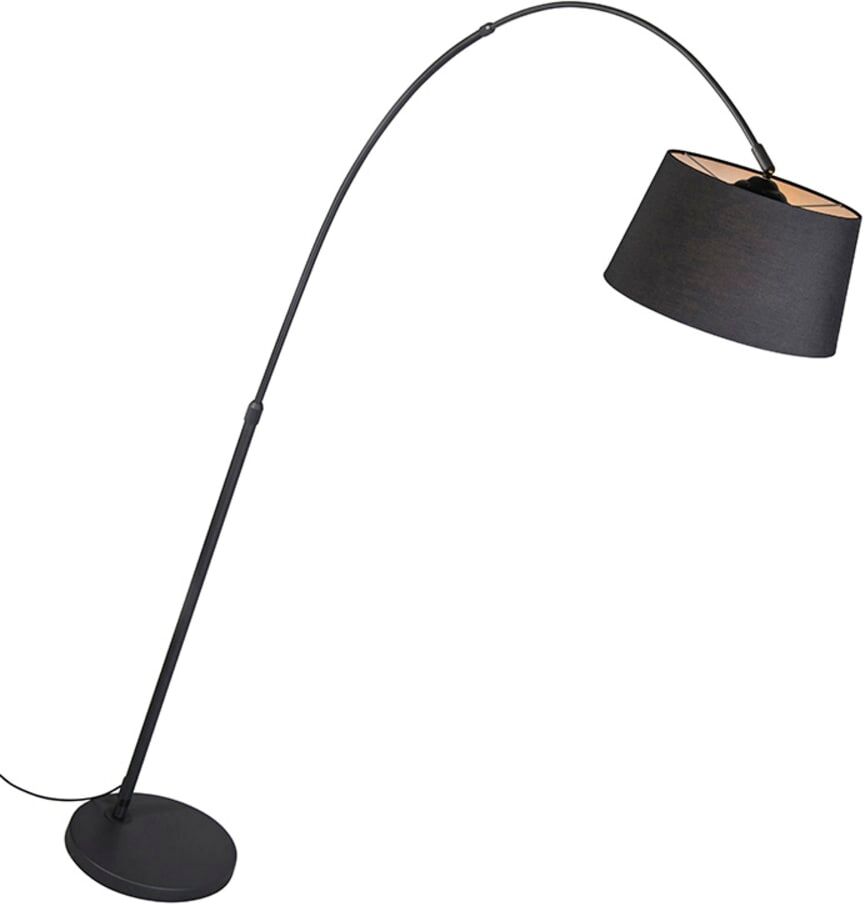 QAZQA Lámpara de arco acero negro