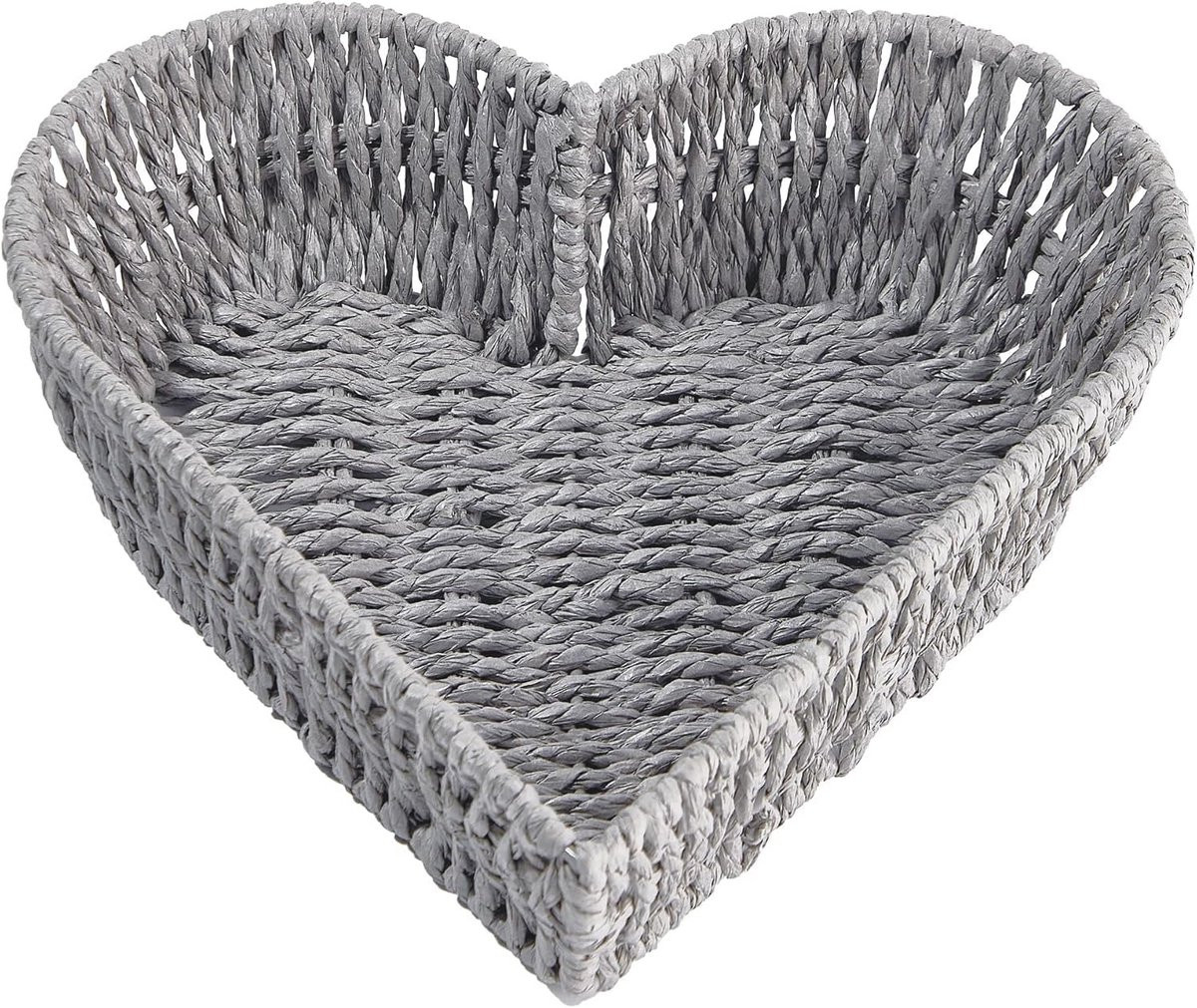 Hartvormig Broodmandje van Wilgentenen - Decoratieve Opbergmand voor Tafel en Keuken