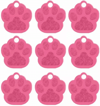Inspire Curations PawGuard Personalized Pet ID Tags For Dogs & Cats pink 27x28x1 Mm