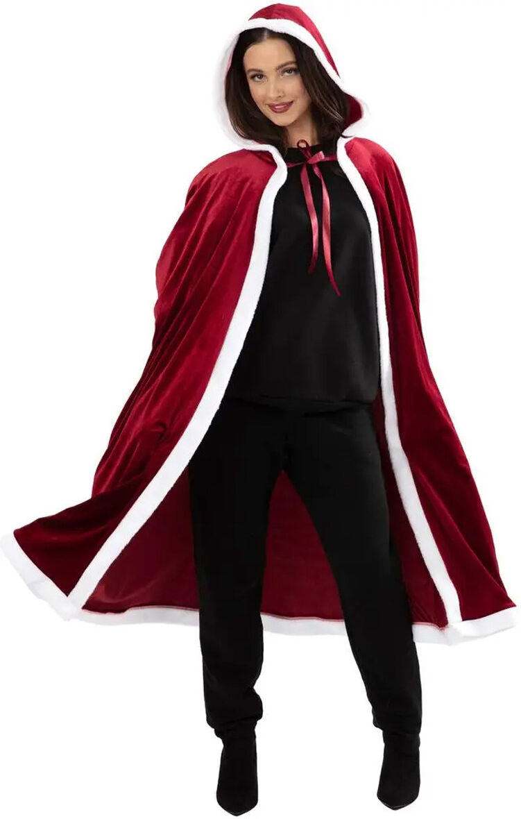 Cape Adulte longue de Mère Noël - Rubies
