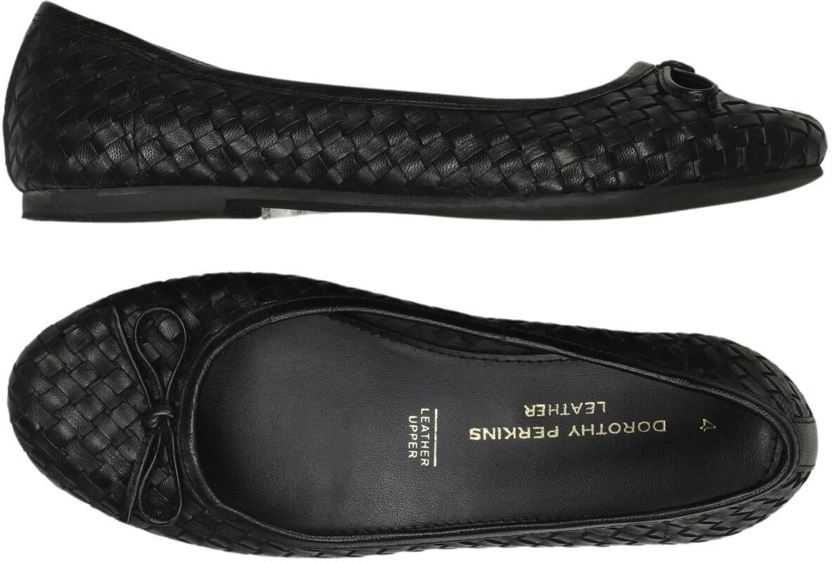 Dorothy Perkins Damen Ballerina, Schwarz, Gr. EU 37 (UK 4), Leder - Second Hand