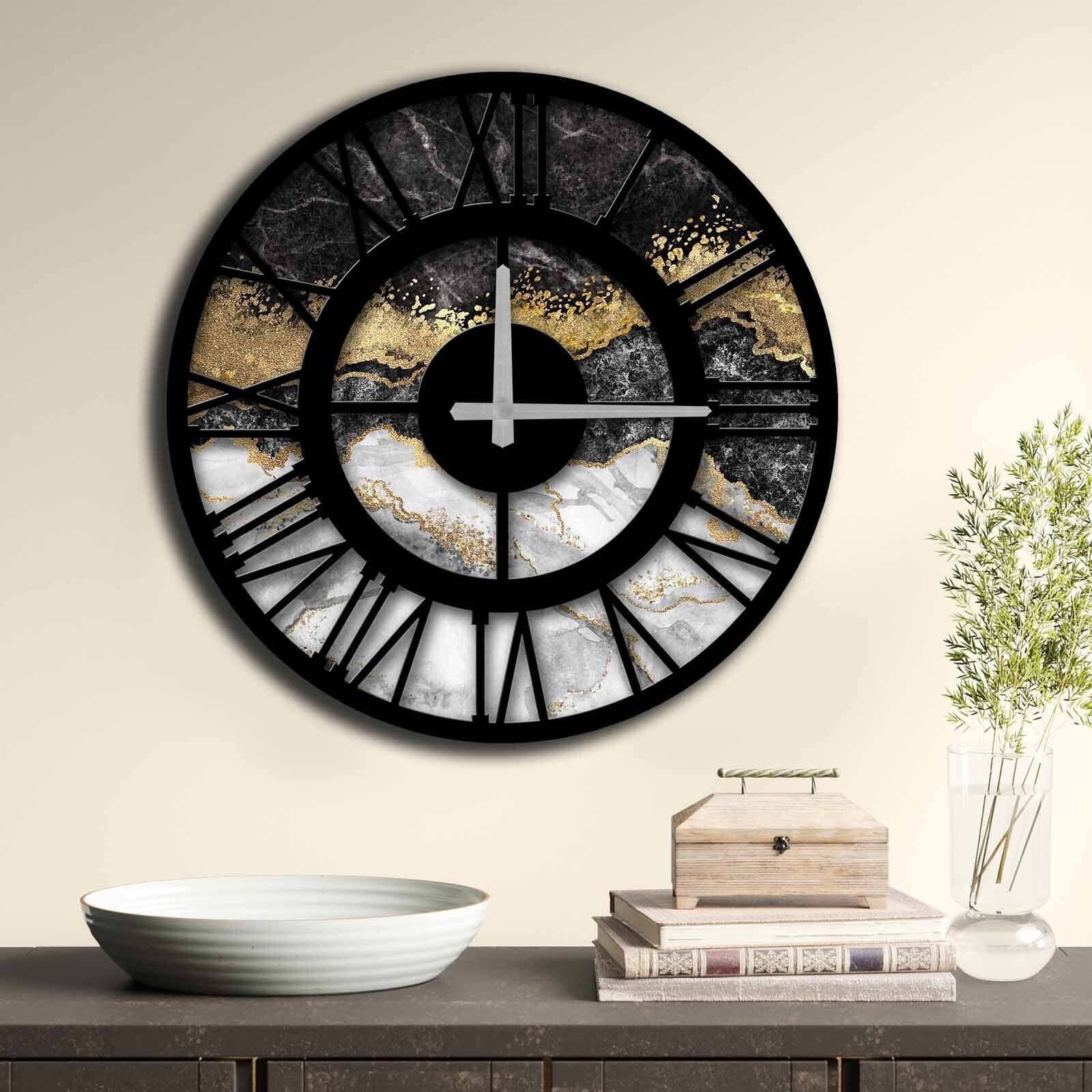 Opviq Wandklok model 5050MS-027, Meerkleurig, MDF, 50 x 50 cm