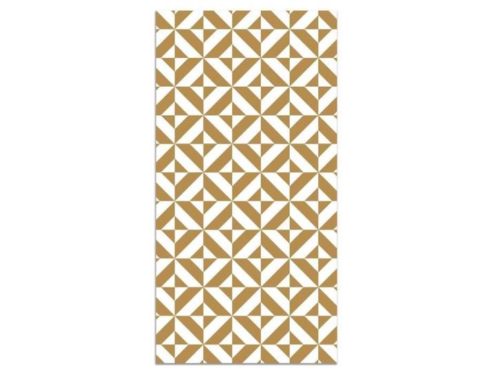 Tapis Vinyle Panorama Géométrie Moutarde 160x230 cm - Tapis pour Cuisine Bureau et Salon en PVC
