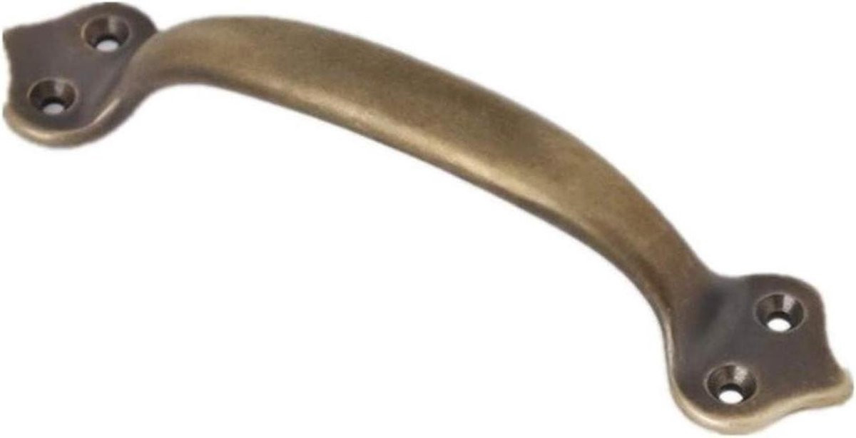Deurklink Handvat Meubelgreep voor Kastdeur in Brons en Puur Messing - 12 cm