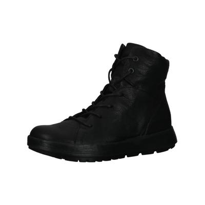 Schnürstiefelette THINK "Think Stiefelette Glattleder", Damen, Gr. 39,5, schwarz, Glattleder, Schuhe Schnürstiefelette