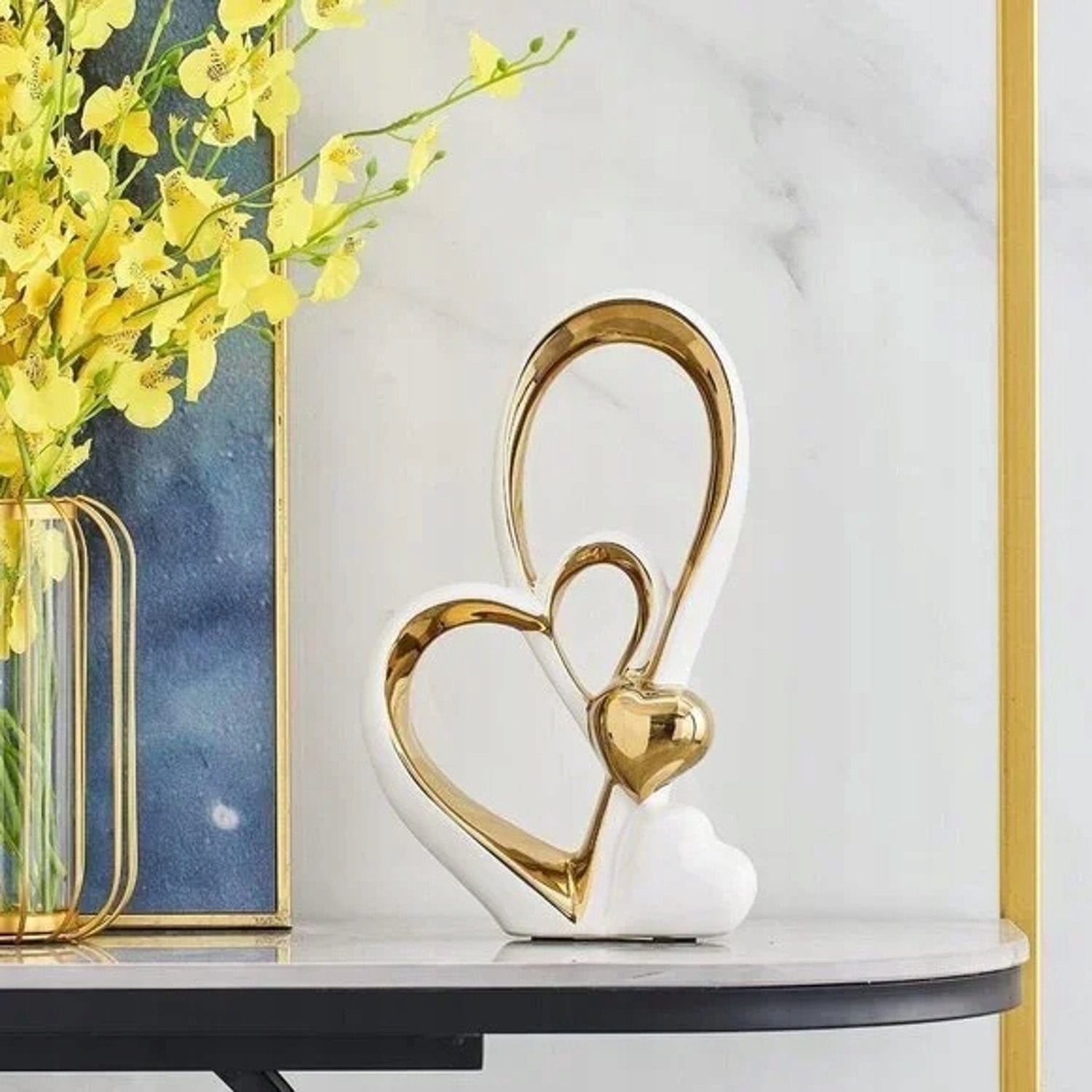 Porseleinen Hartjes Decoratie - Symbool van Liefde