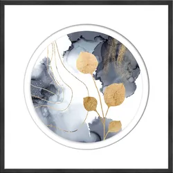 Kunstdruck BLUE MEETS GOLD II (BHT 71x71x3 cm) - BHT 71x71x3 cm