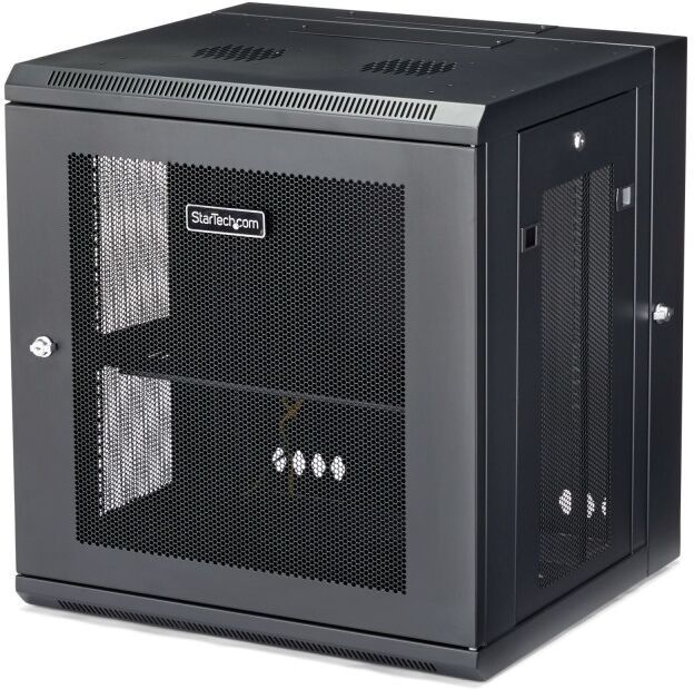 StarTech.com Armadio per Server Rack Montabile a Parete 12U - Armadio a Cerniera fino a 17" (43cm) di profondità (RK12WALHM)