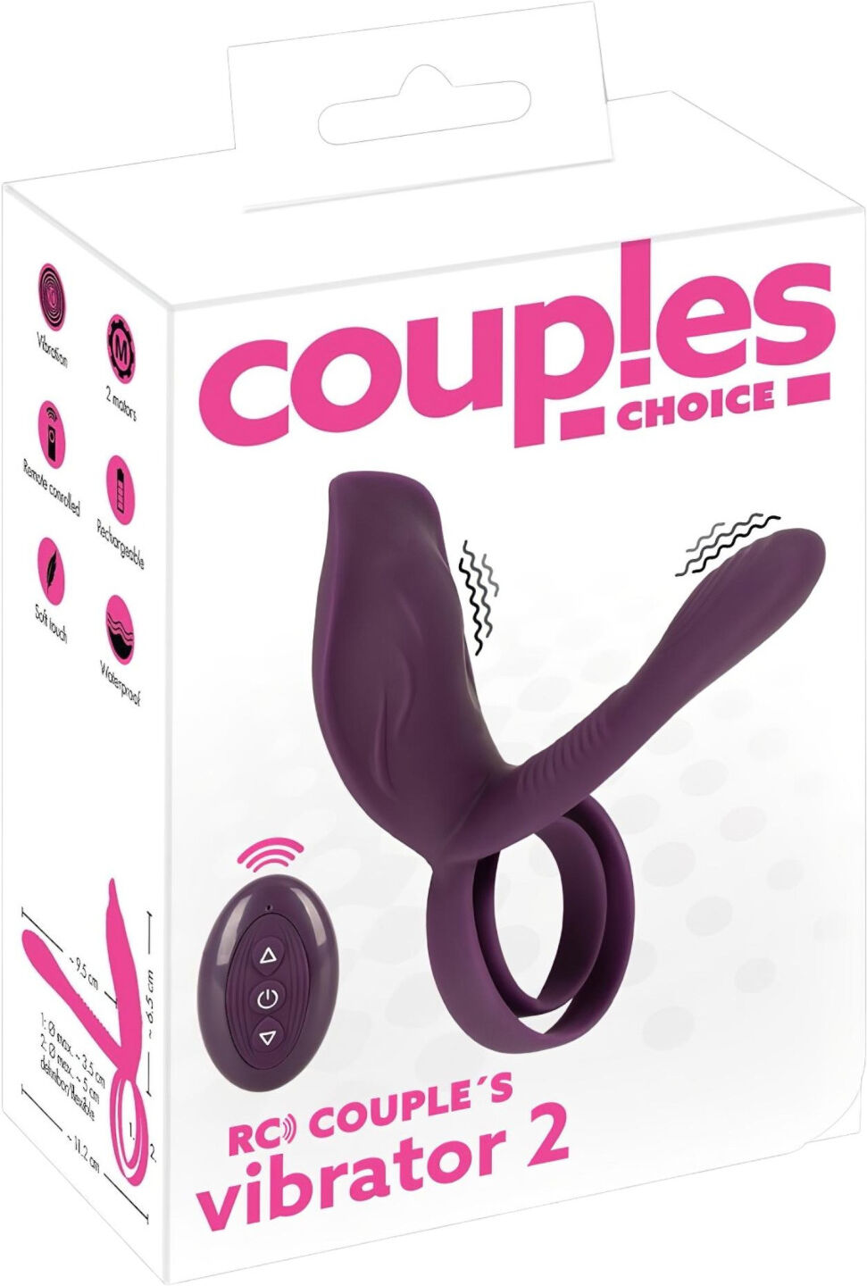 Couples Choice - Penisring Med Fjernbetjening - Genopladelig - Lilla