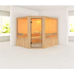 Karibu Sauna Malin-Ohne Ofen-Ohne Dachkranz