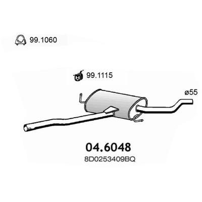 ASSO Mittelschalldämpfer 046048 für VW