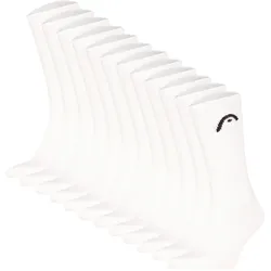 HEAD Unisex Socken, 12er Pack - All Sport Training Crew, Sportsocken, Logo Weiß / 39-42