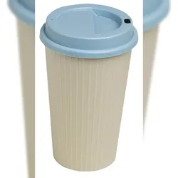 Pronappe 88109I 50x Mehrweggeschirr, Mehrwegbecher 36 cl, Ø 8 cm, biobasierte Materialien Beige