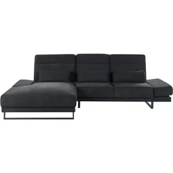 ECKSOFA 4-Sitzer Stoff Schwarz rechtsseitig Ikast