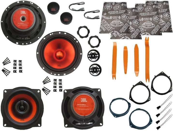 DSX JBL Boxen Set für Opel Corsa E X15 Tür vorn hinten Dämmmatte Bügel Auto-Lautsprecher (120 W)