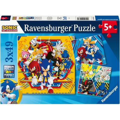 Puzzle RAVENSBURGER "Die Abenteuer von Sonic", bunt, Puzzles, KinderB:21cm H:21cm, Pappe, Motiv, Made in Europe, B:21cm H:21cm