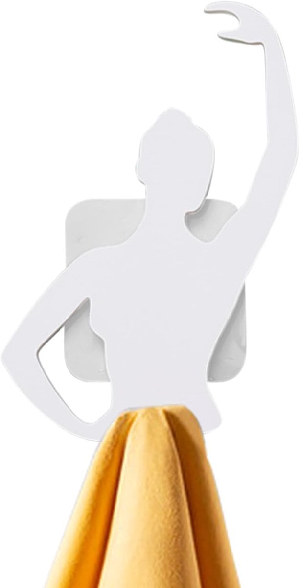 Wit Decoratieve Muurhaakjes Ballet Design Opberg Organizer 20 x 12 cm
