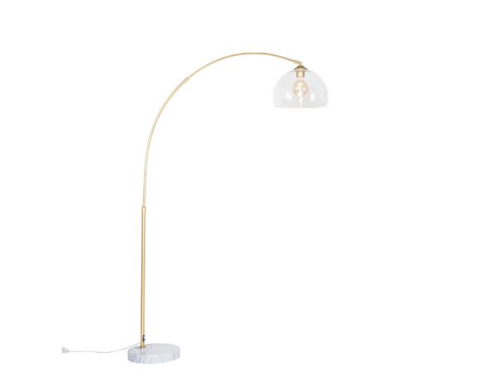 Lampadaire à arc en acier doré/laiton