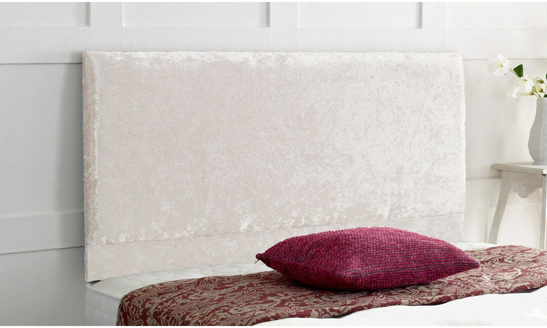 Rosdorf Park Sherwood Upholstered Velvet Headboard White Double (4'6)