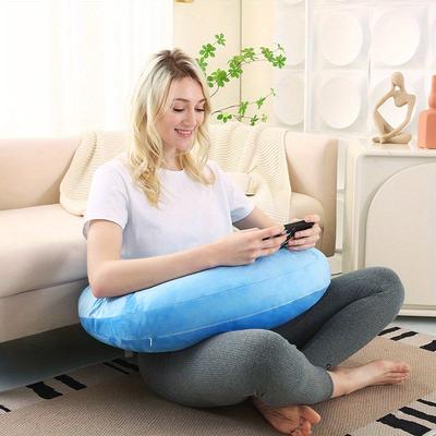Uplifted Trends Portable Reading & Gaming Pillow Soft Skin Friendly Arm Support For Desk Comfort sky Blue