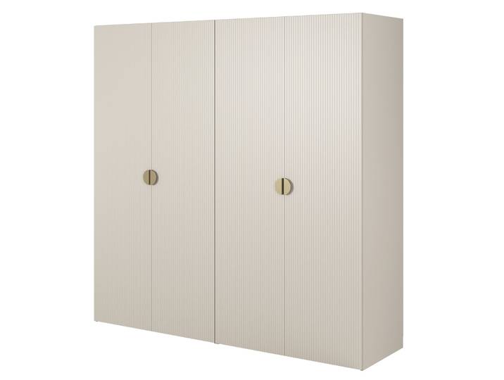 Vier­türiger Schrank Moonir mit zwei Kleiderstangen, 200 cm,