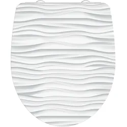 Schütte, WC Deckel, WC Sitz Duroplast WC-Sitz WHITE WAVE Absenkautomatik Schnellverschluss Quick Release 82584 Wellen