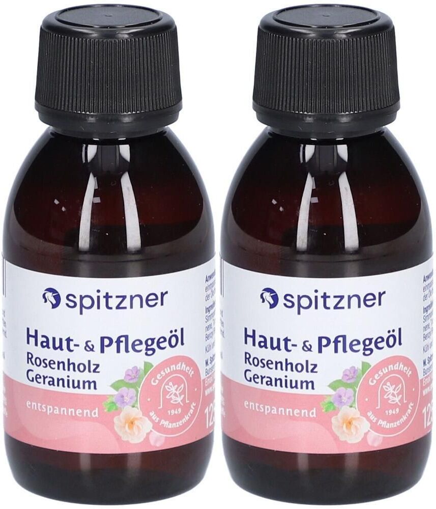 Spitzner Haut- u.Pflegeöl Rosenholz-Geranium 2x 2x125 ml Öl