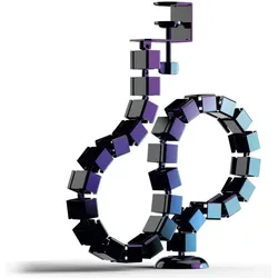 Urage, Kabelschutz + Kabelführung, Flexible Kabelführung "Spine", Kabelkette, zum Klemmen, 130 cm, Schwarz (Kabelkanal, 130 cm)