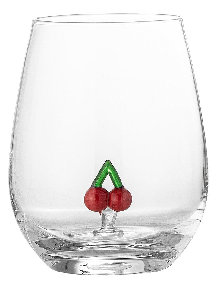 Bloomingville Trinkglas "Misa" in Transparent/ Rot - 560 ml - onesize