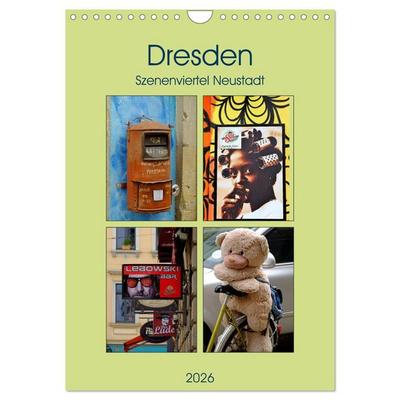Dresdner Szenenviertel Neustadt (Wandkalender 2026 DIN A4 hoch), CALVENDO Monatskalender