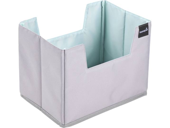 Faltbox KEEEPER nea, faltbarer Einkaufsorganizer für Klappboxen , blau (aquamarine), B:29,5cm H:22,5cm T:20cm, Polyethylenterephthalat (PET), Aufbewahrungsboxen, Faltbox, aus recycelten PET-Flaschen