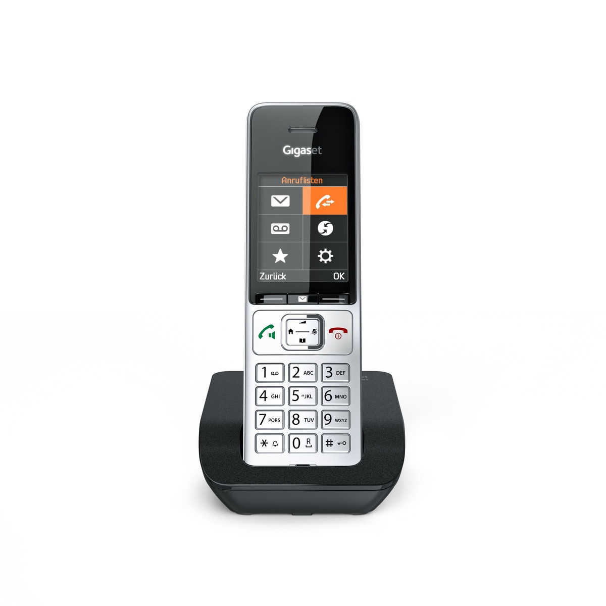 Gigaset Comfort 500 - Schnurlostelefon - Rufnummernanzeige, DECT silber S30852-H3003-B101
