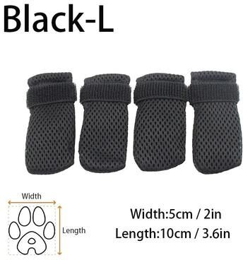 Uplift Essentials Anti Scratch Waterproof Pet Booties & Grooming Foot Covers black L