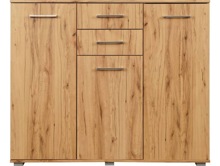Hochkommode PRIESS Lindau , beige (astkernbuchefarben), B:123cm H:103cm T:38cm, Holzwerkstoff, Sideboards, Hochkommode