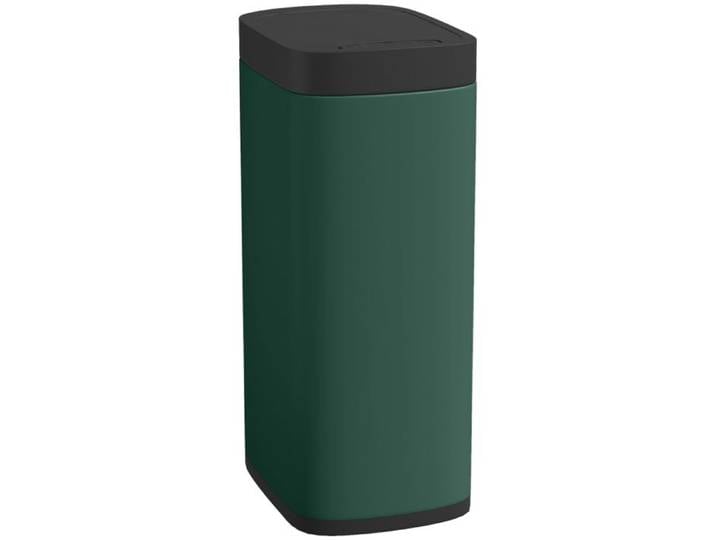 Poubelle de cuisine 50 L avec capteur de mouvement en métal vert 35 5 x 26 5 x 68 cm