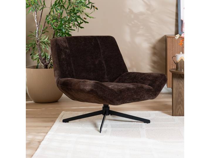 Bronx71 Sessel Mara drehbar Samt braun
