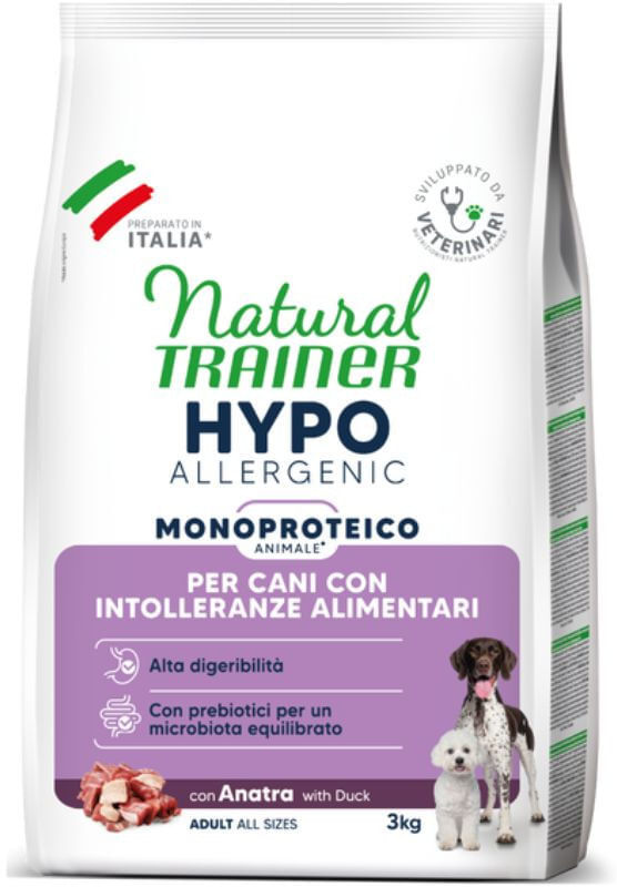 Natural Trainer Crocchette Monoproteiche per Cani Adulti all'Anatra 3KG