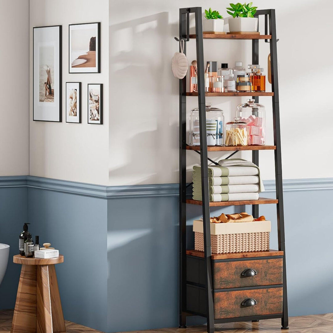Rio Bookcase Brown 161cm H X 39cm W X 29cm D
