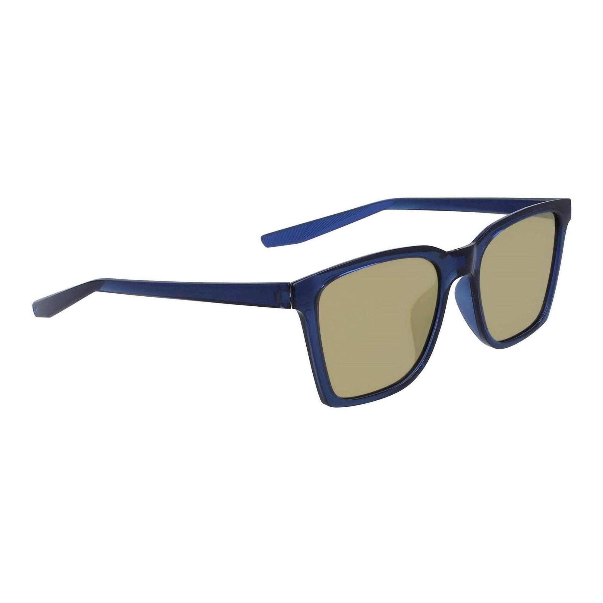 Nike - "Bout" Quadratischer Rahmen-Sonnenbrille für Herren/Damen Unisex (Marine/Braun/Gold)